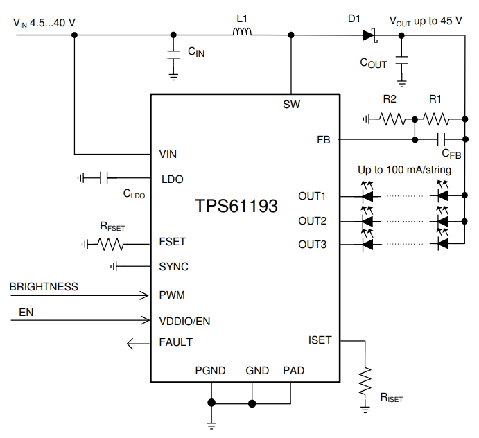 TPS61193PWPRQ1